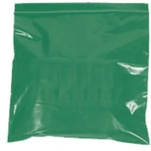 5" x 8" - 2 mil Green Reclosable Poly Bags