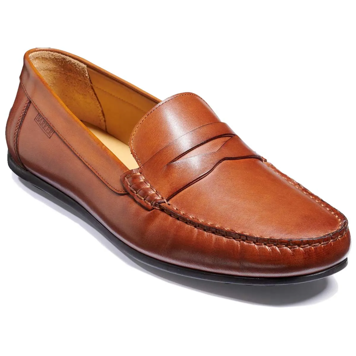 BARKER Jamie Driving Shoes - Mens - Cedar Hand Painted