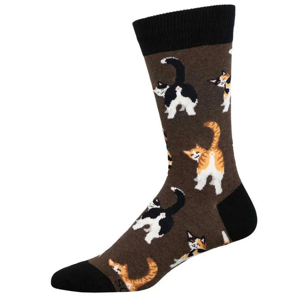 Cat Butts Men's Crew Sock