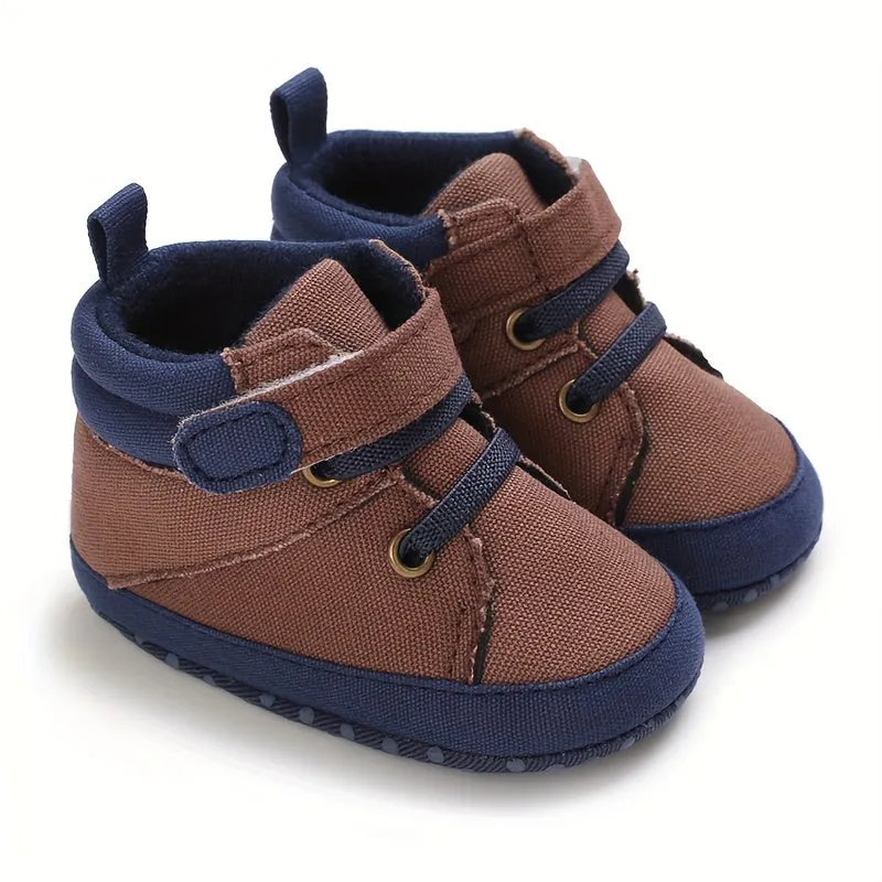 Comfy High-Top Baby Sneakers For Boys & Girls - Soft Sole, Slip-On Casual Shoes For First Steps, Spring/Fall