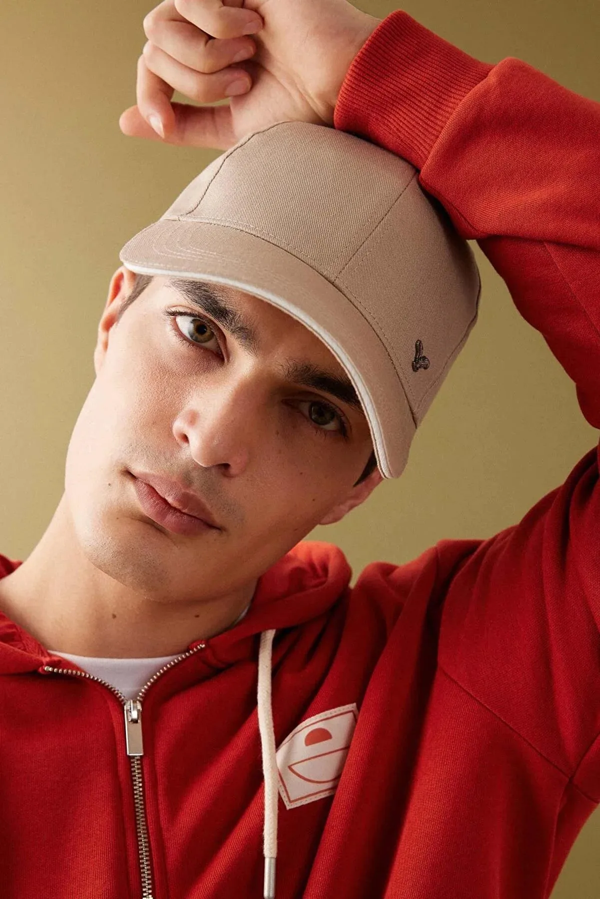 Defacto Men's Beige Cotton Baseball Basketball Hat