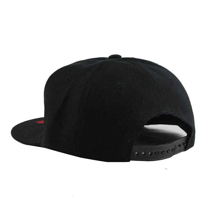 Floral Embroidery Street Style Snapback Hip Hop Cap