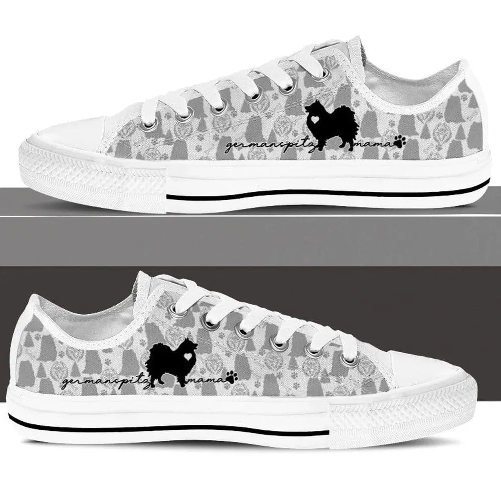 German Spitz Low Top Shoes, Dog Printed Shoes, Canvas Shoes For Men, Women