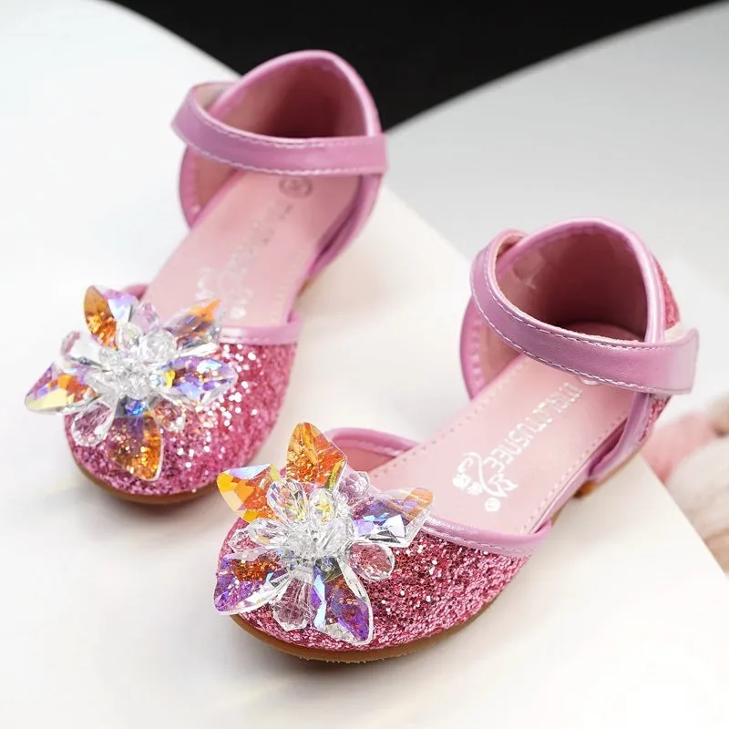 Girls crystal shoes rhinestone single shoes