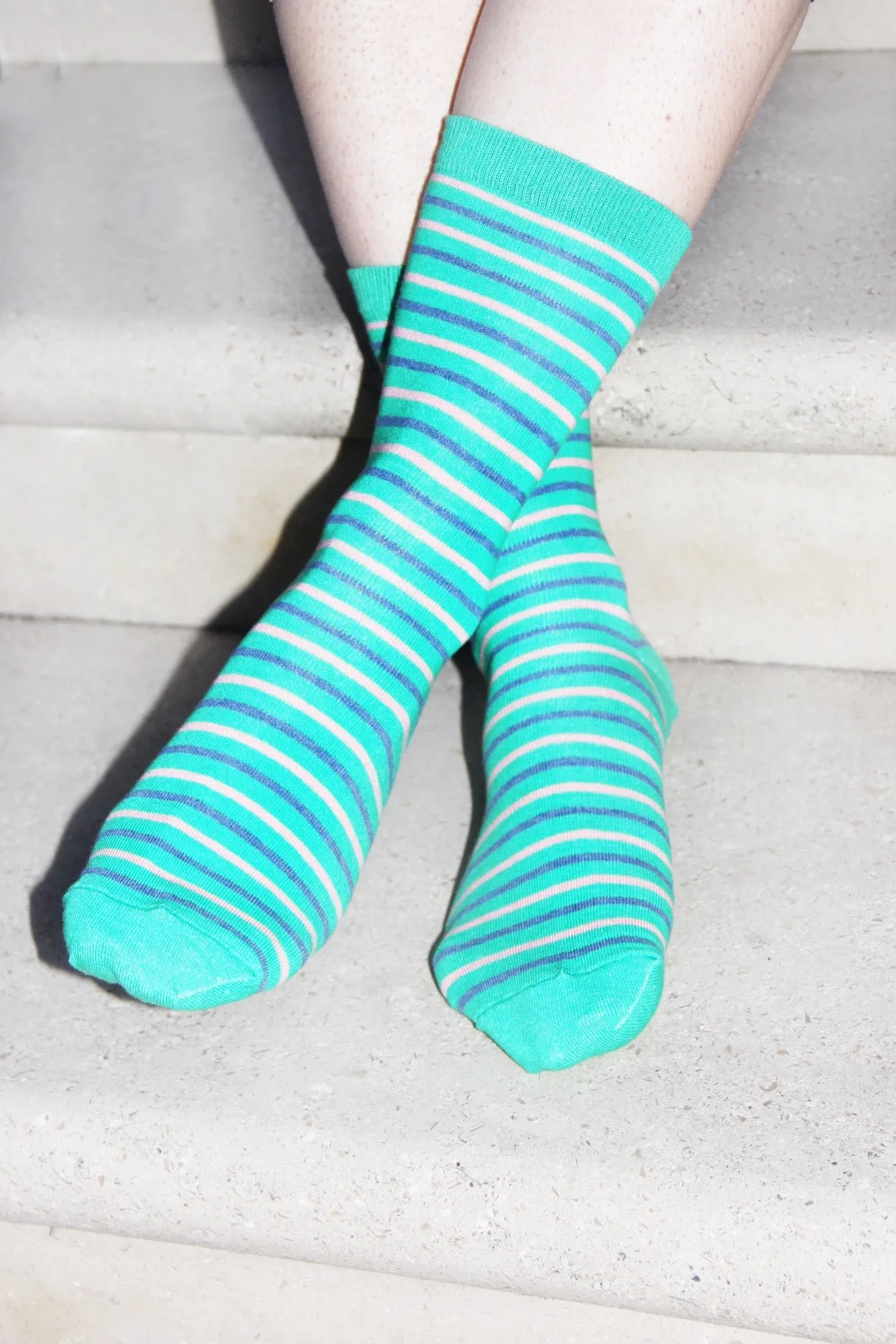 Green Striped Socks