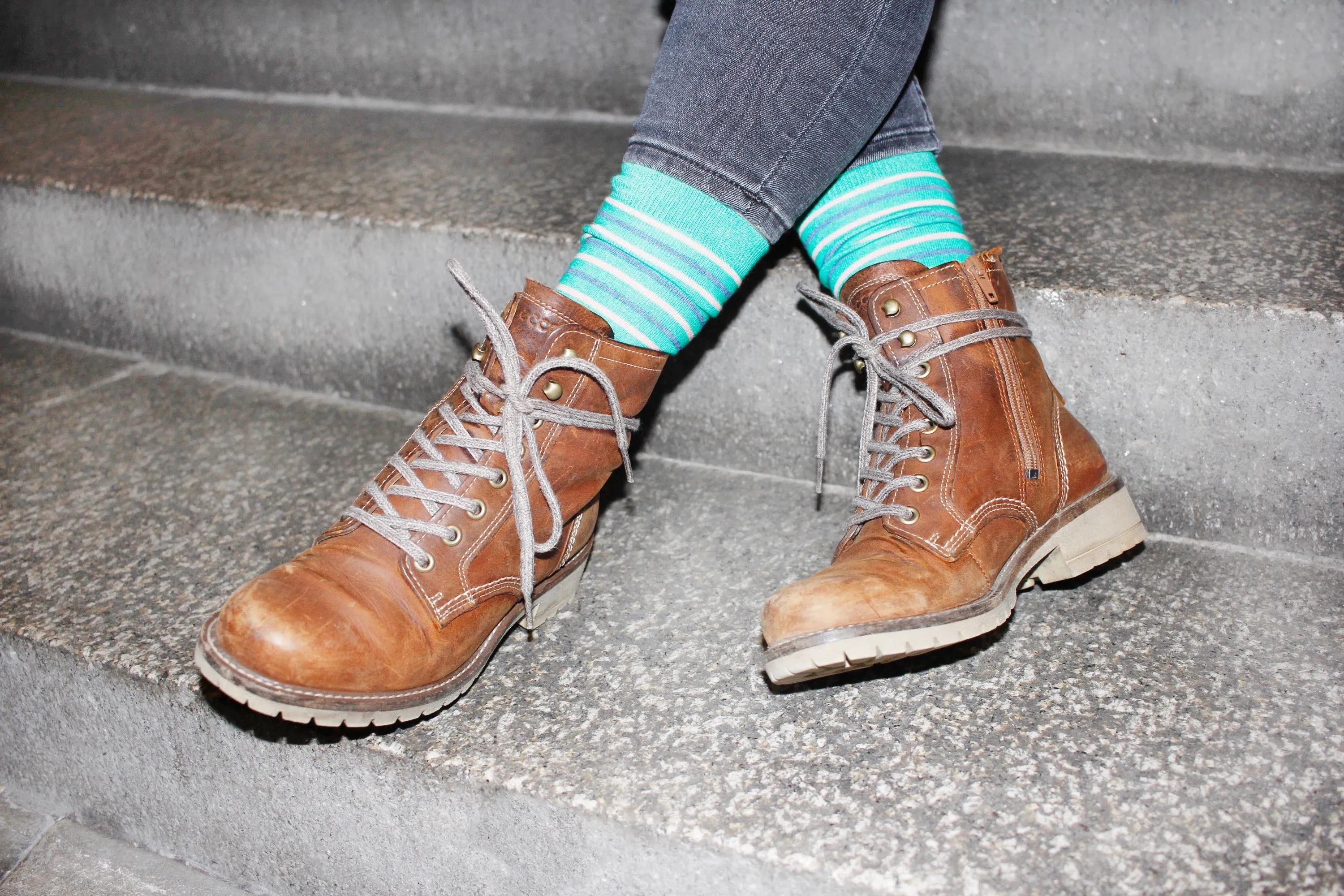 Green Striped Socks