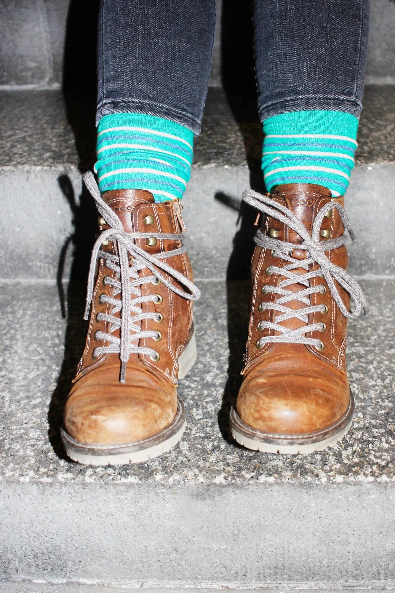 Green Striped Socks