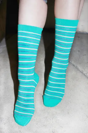 Green Striped Socks