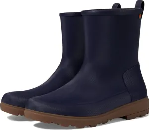 Holly Jr Mid Bogs Rubber Boots, Navy