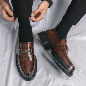 Italy Wedding Men Shoes Casual Men Brown Fashion Moccasins Business Pointed Toe