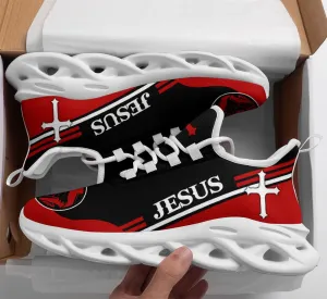 Jesus Running Sneakers Red 2 Max Soul Shoes - Christian Shoes For Men And Women