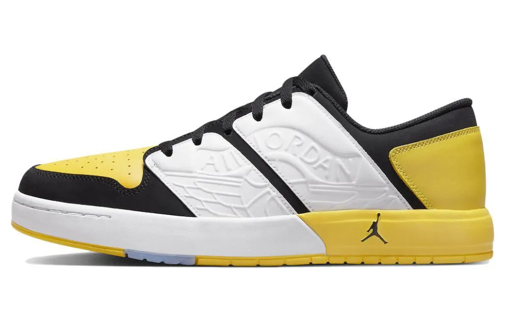 Jordan Nu Retro 1 Vintage Basketball Sneakers, Black/White/Yellow