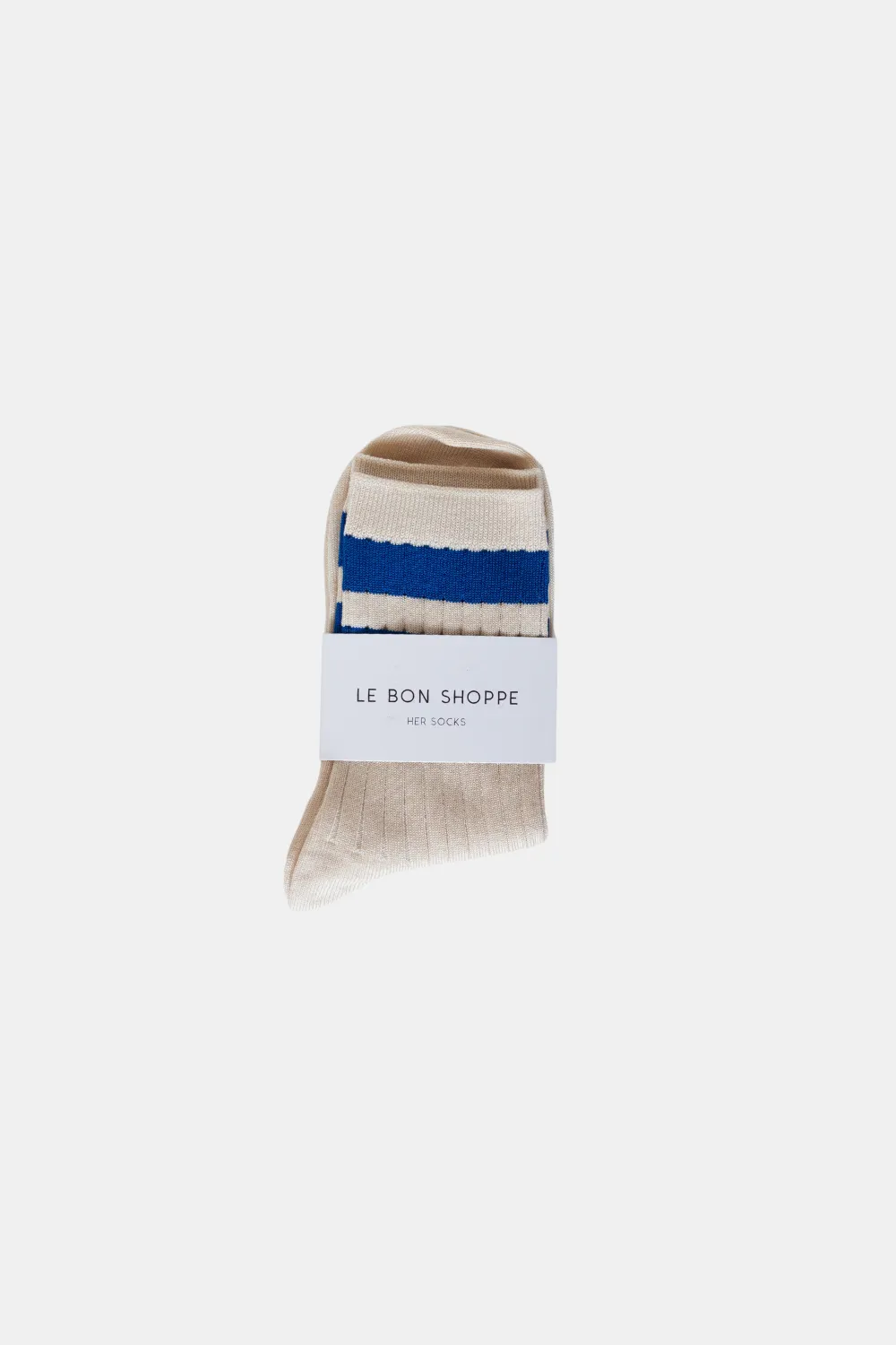 LE BON SHOPPE HER VARSITY SOCKS AZURE