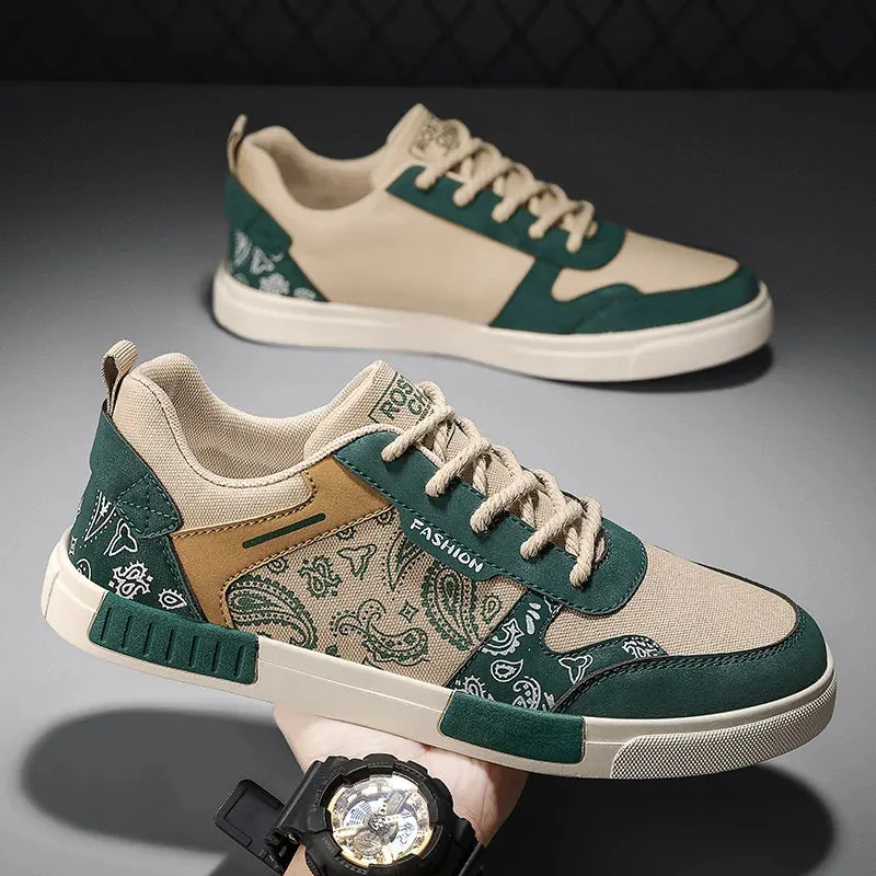 Luxury men's shoes with a graffiti pattern