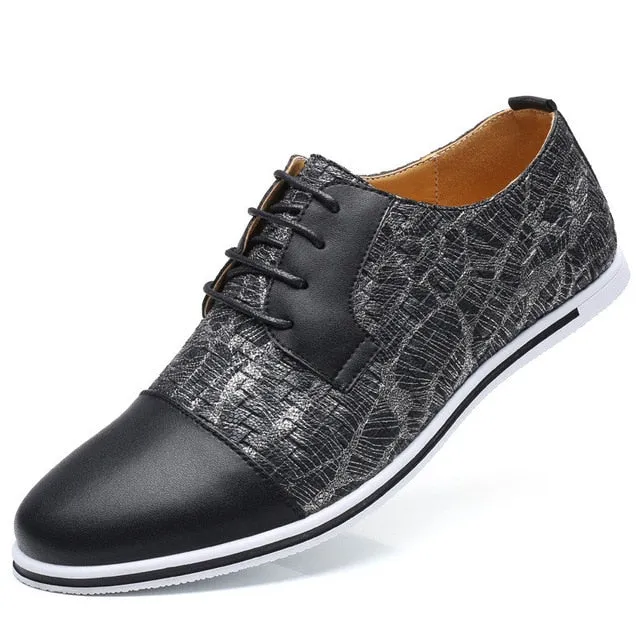 Luxury Thunder Printed Leather Casual Shoes