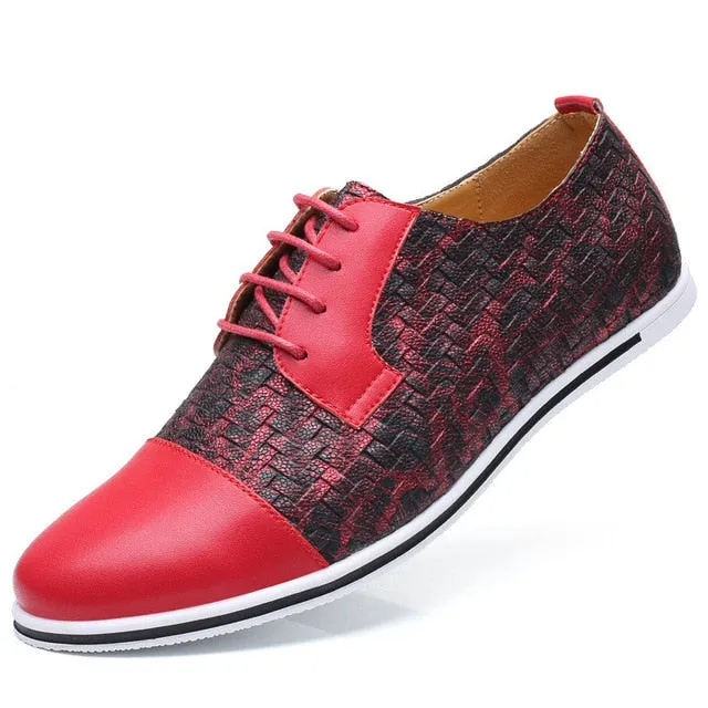 Luxury Thunder Printed Leather Casual Shoes