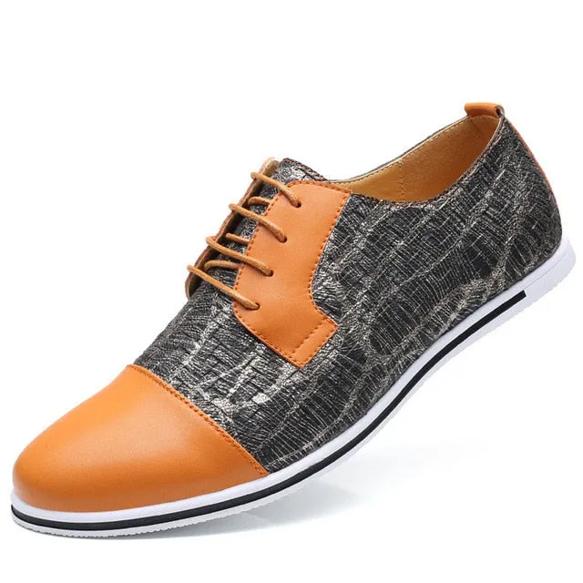 Luxury Thunder Printed Leather Casual Shoes