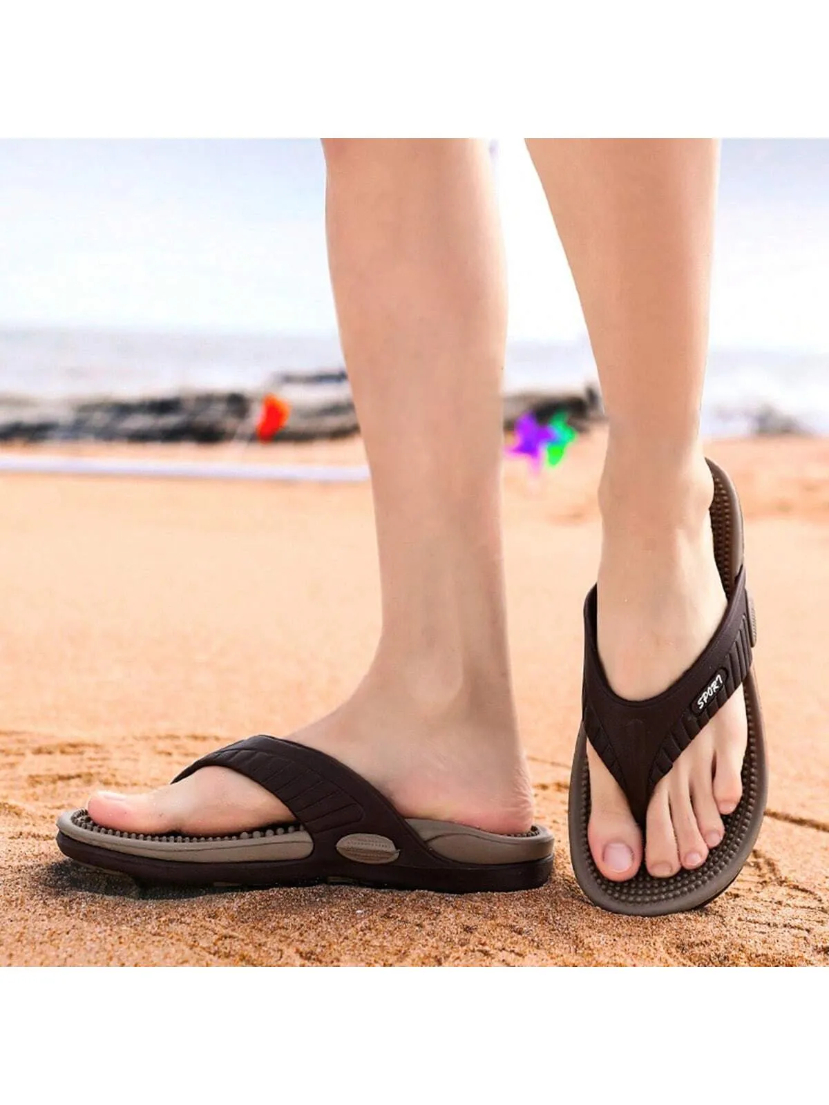 Men's Massage Anti-Skid Slipper: Quick-Drying Comfortable Indoor & Outdoor Sandals Summer Flip Flop