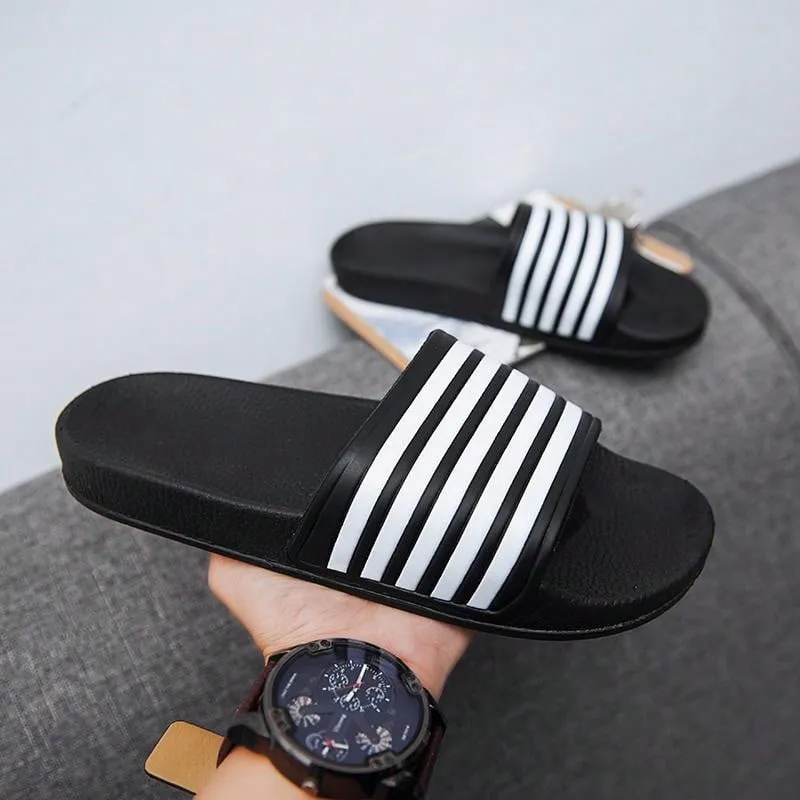 Men's New Retro-Style Casual Slippers, American-Style Home Slippers, Lightweight, Anti-Slip, Breathable, Wear-Resistant, Beach Slippers