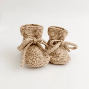 Merino Wool Booties, Sand