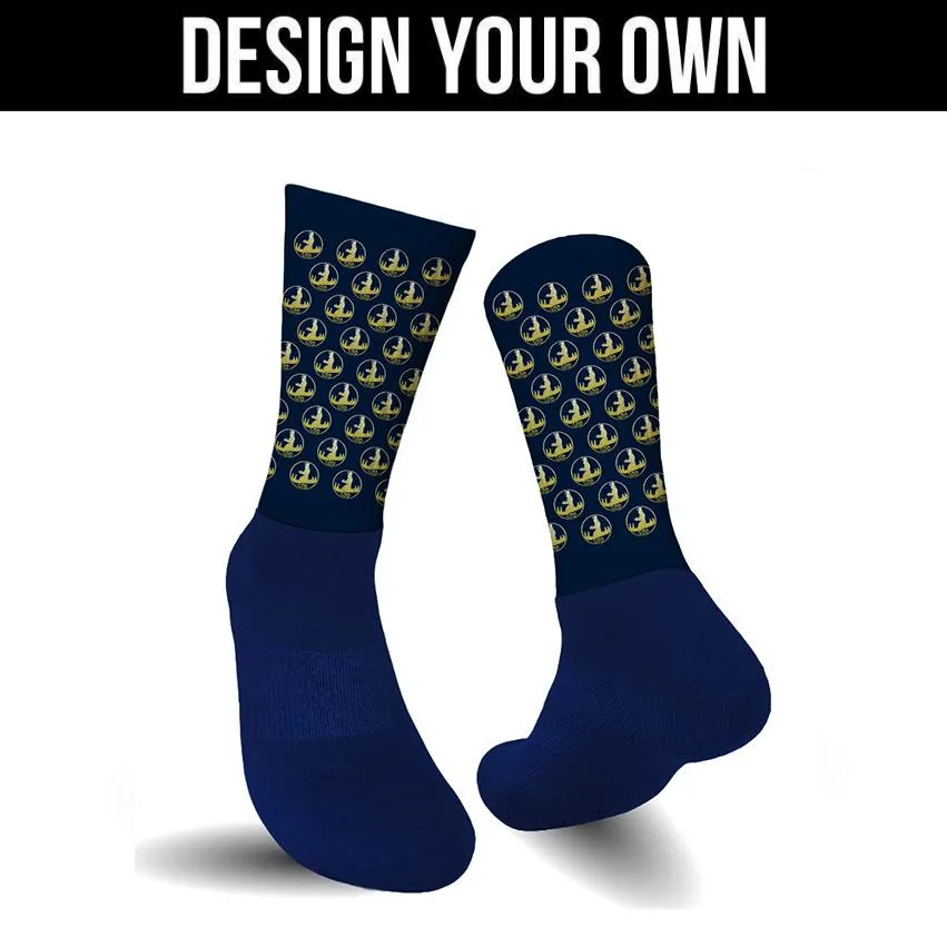 Navy Athletic Socks - Custom