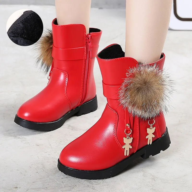 New winter boots for girls warm fur