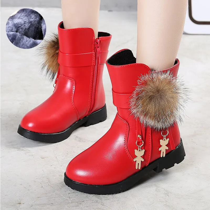 New winter boots for girls warm fur