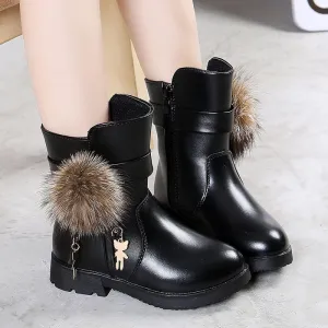 New winter boots for girls warm fur