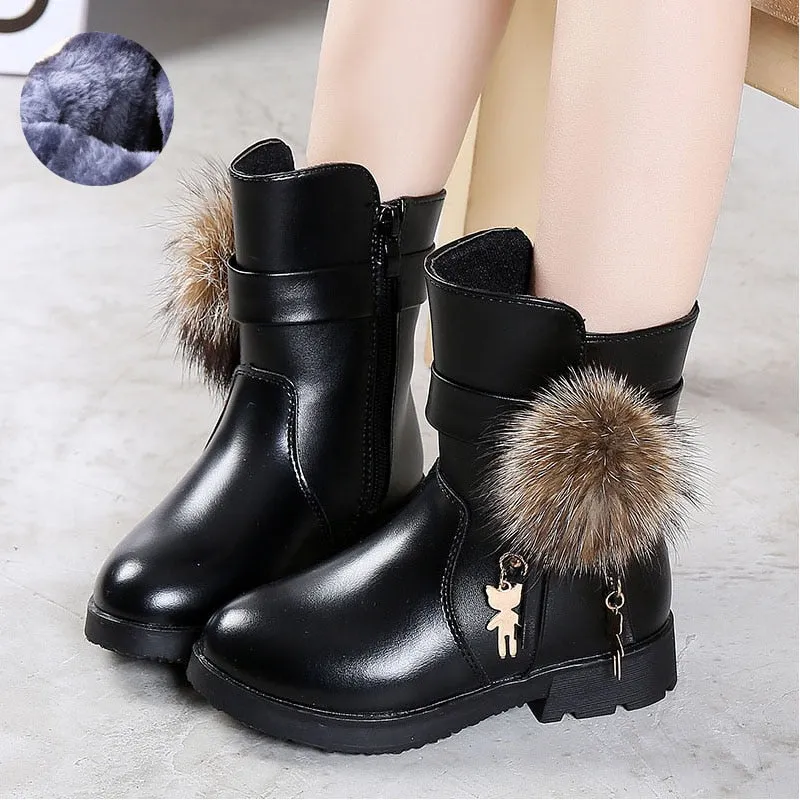 New winter boots for girls warm fur