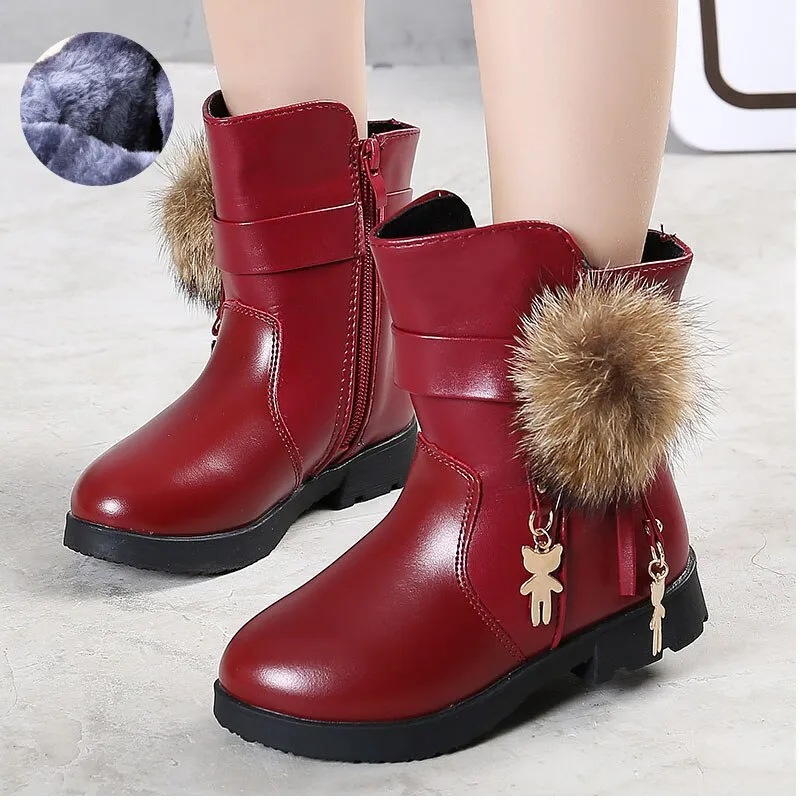 New winter boots for girls warm fur