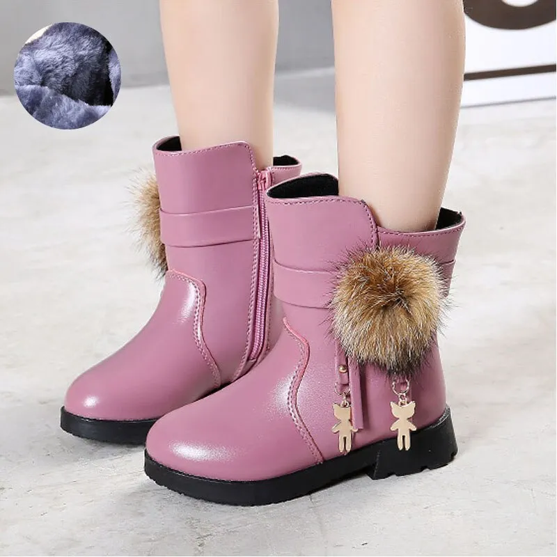 New winter boots for girls warm fur