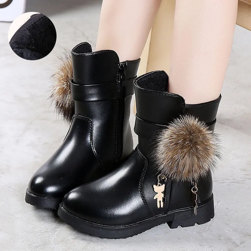 New winter boots for girls warm fur