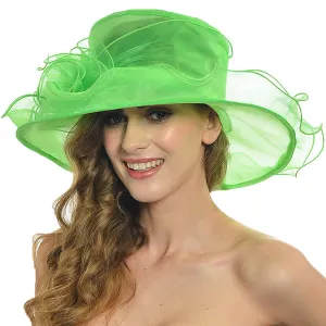 Organza Church Kentucky Derby Hats Green S09