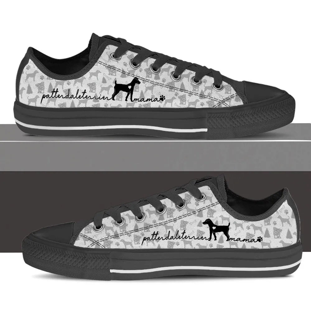 Patterdale Terrier Low Top Shoes - Christmas Holiday Gift For Dog Lovers, Dog Printed Shoes, Canvas Shoes For Men, Women