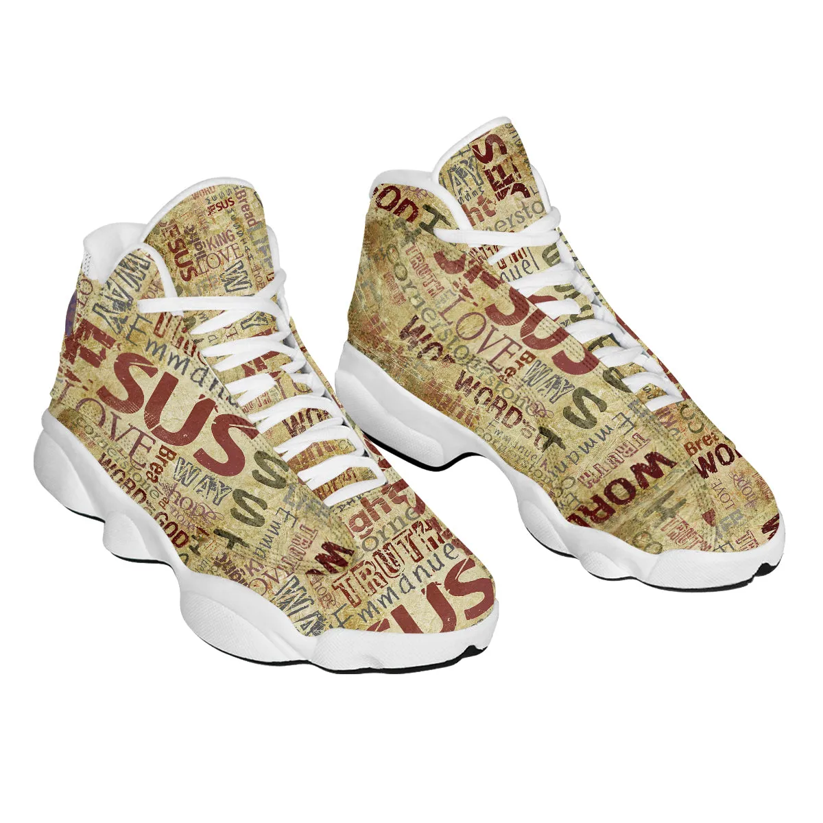 Religious God's Word Jesus Basketball Shoes For Men Women - Christian Shoes - Jesus Shoes - Unisex Basketball Shoes