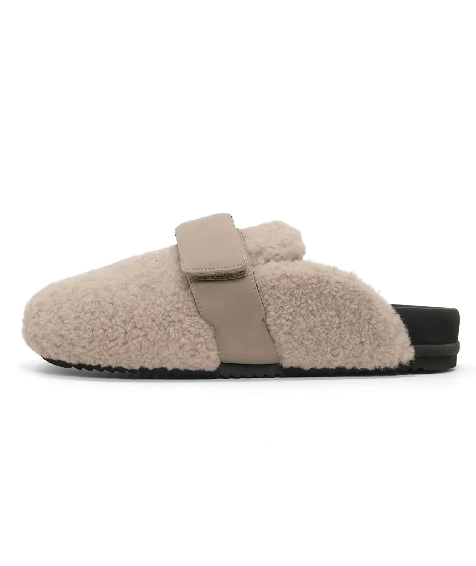 Roam Women Fuzzy Loafer Mule Cement