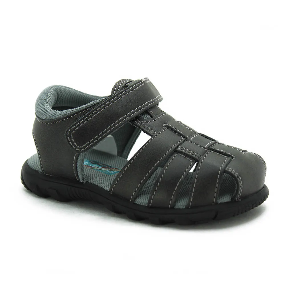 Scott David Felix Sandals Grey Walkers Toddlers Boy - Kids Shoes