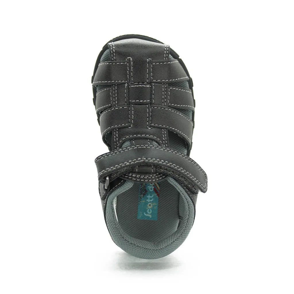 Scott David Felix Sandals Grey Walkers Toddlers Boy - Kids Shoes