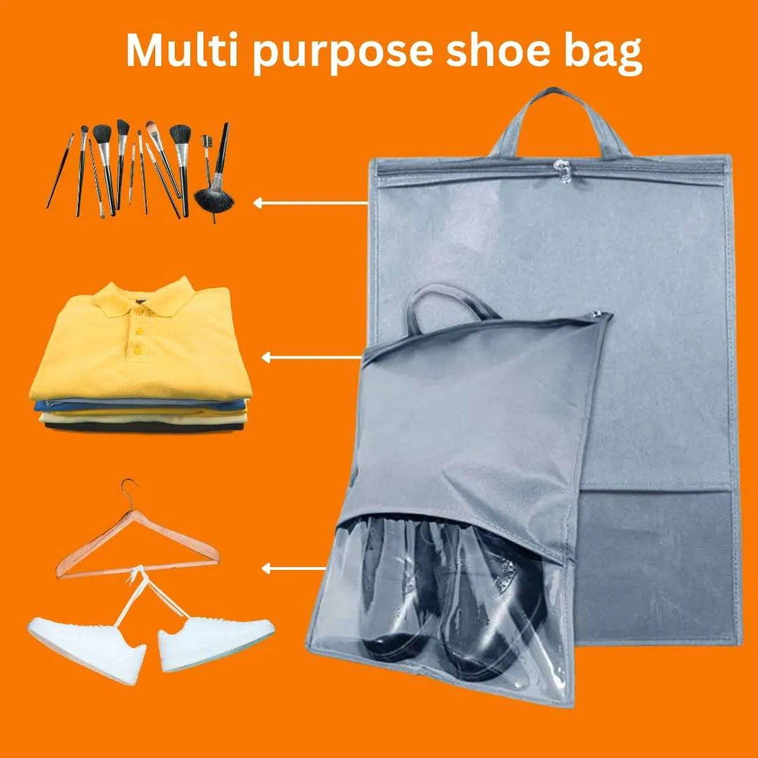 Shoe Bag for Travel & Storage - Grey