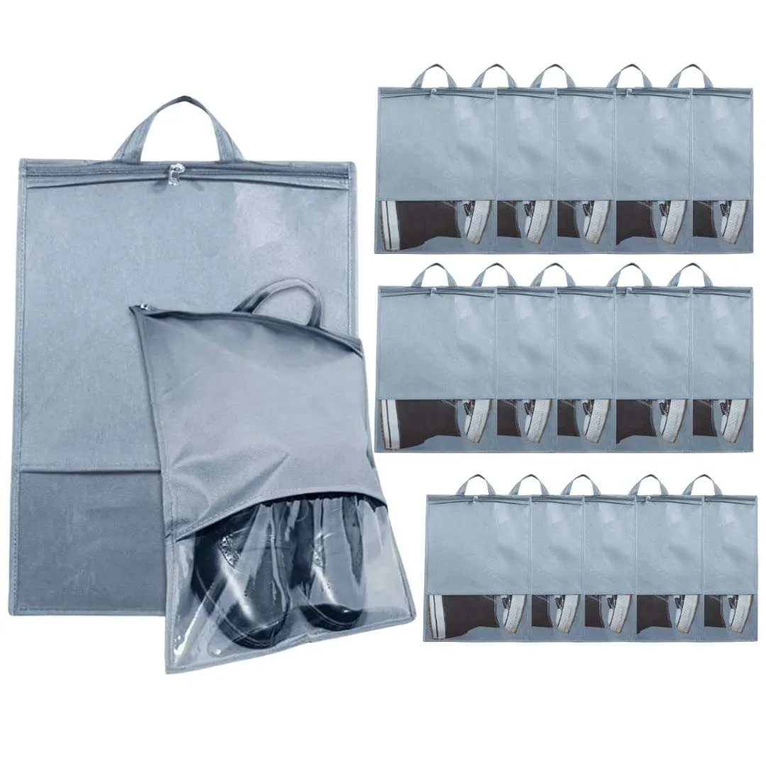 Shoe Bag for Travel & Storage - Grey