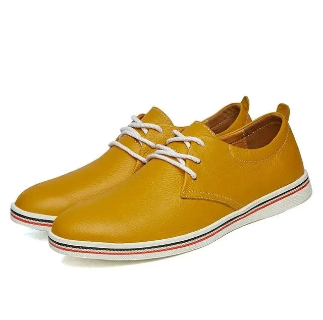 Size 38~47 Men Casual Shoes Breathable Sneakers Fashion Masculino Genuine Leather Shoes Zapatos Hombre Sapatos Men Shoes