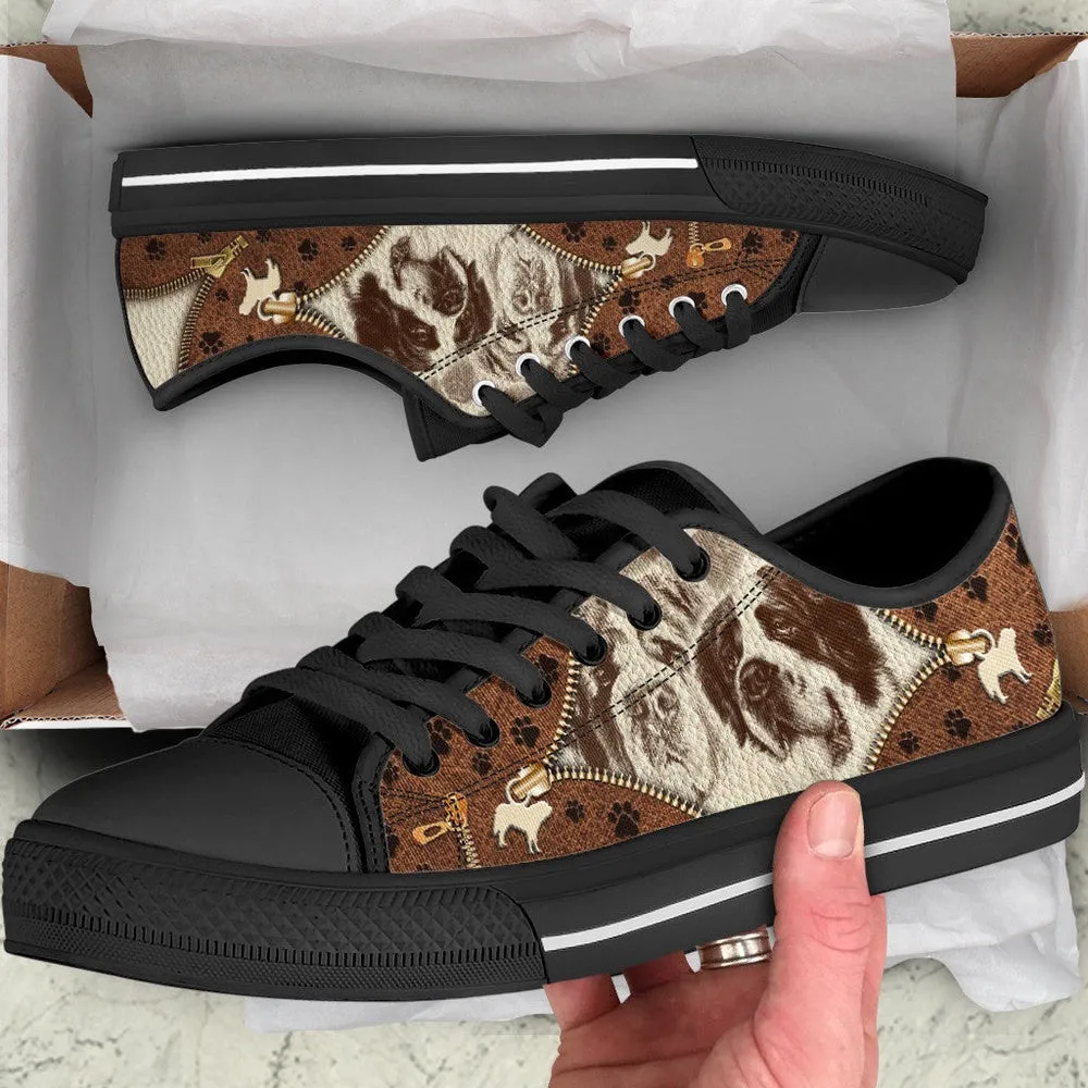 St. Bernard Low Top Shoes - Low Top Sneaker - Dog Walking Shoes Men Women, Dog Printed Shoes, Canvas Shoes For Men, Women