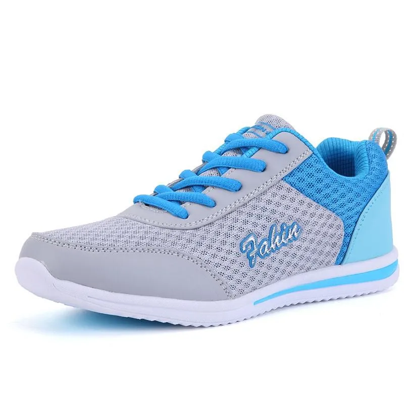 Toleet Female Tennis Sneakers Women Shoes  Breathable Mesh Casual Sport Shoes Woman Lace-Up Women Running White Shoes Running Shoes Men