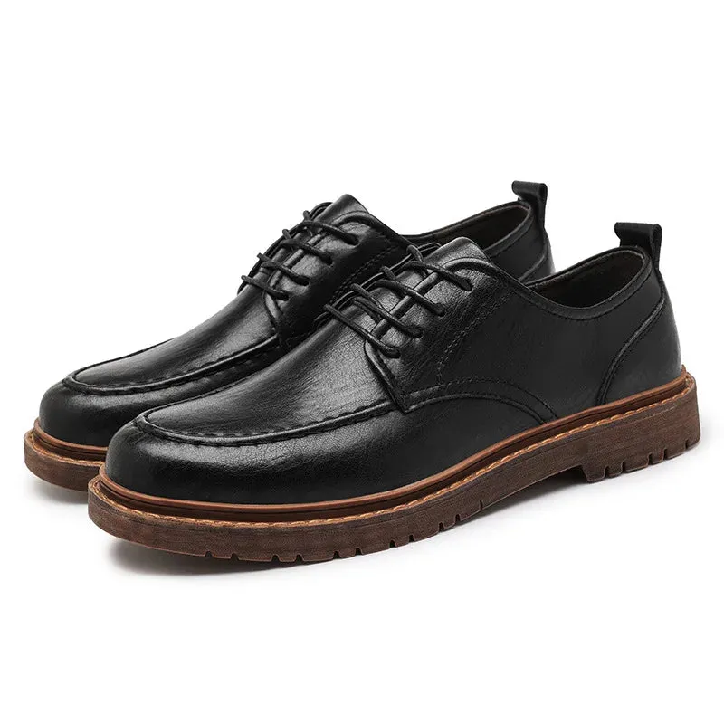 Wiaofellas  -  New Men Handmade Loafers Shoes Brogue Casual Shoes Men Genuine Leather Shoes Cargo Work Boots Business Casual Sneakers