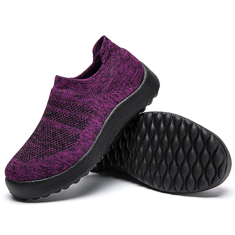 Women Shoes 2024 New Knitting Sock Flat Shoes