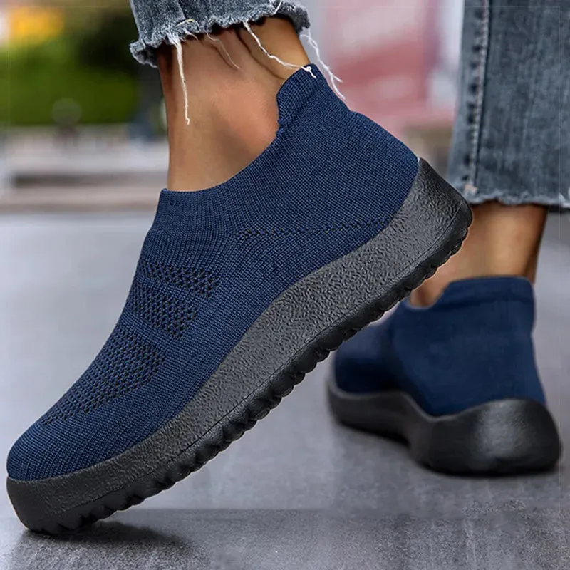 Women Shoes 2024 New Knitting Sock Flat Shoes