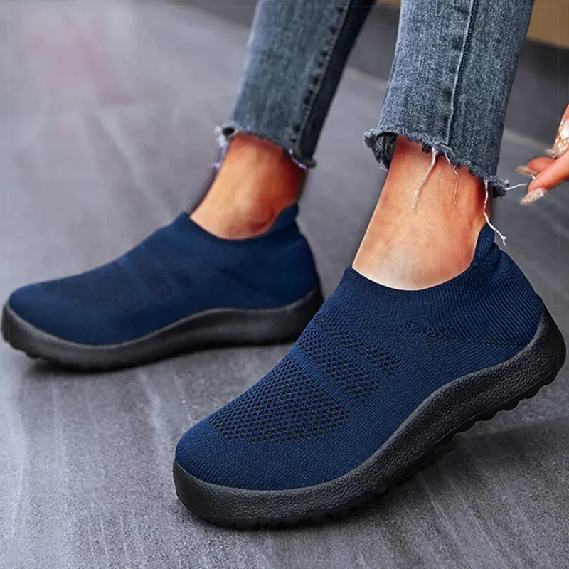 Women Shoes 2024 New Knitting Sock Flat Shoes