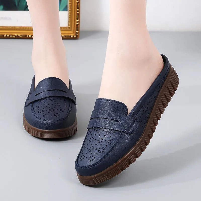 Women's Outer Wear Beef Tendon Flat Shoes